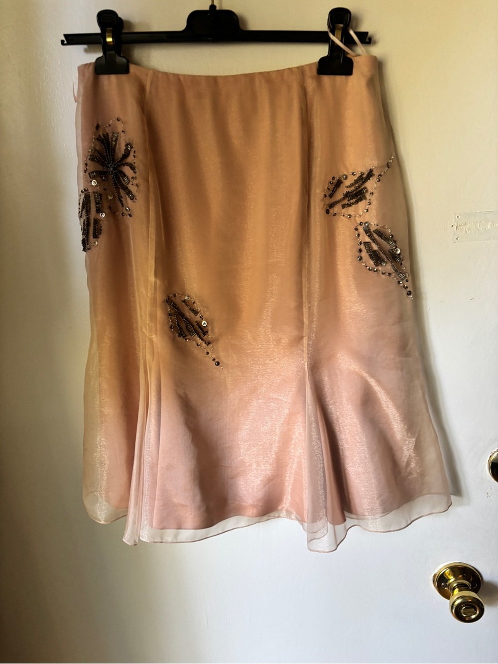 Philosophy Blush Pink Embellished Skater Skirt
